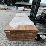 Ca. 100x Guyana Teak vlonderplanken, 21x145mm, lengte 275cm